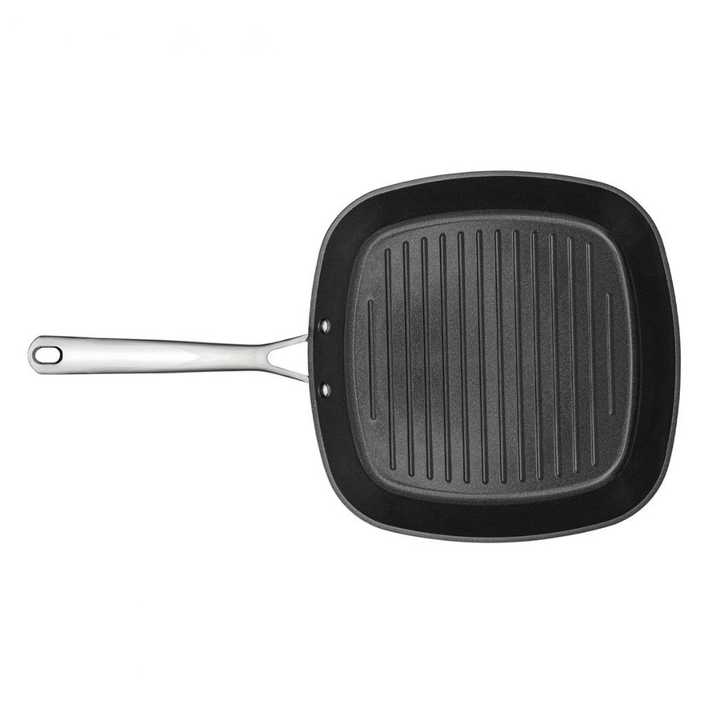 CHAPA GRILL 28CM EM ALUMINIO FORJADO GOURMET C/CABO MARTELADO