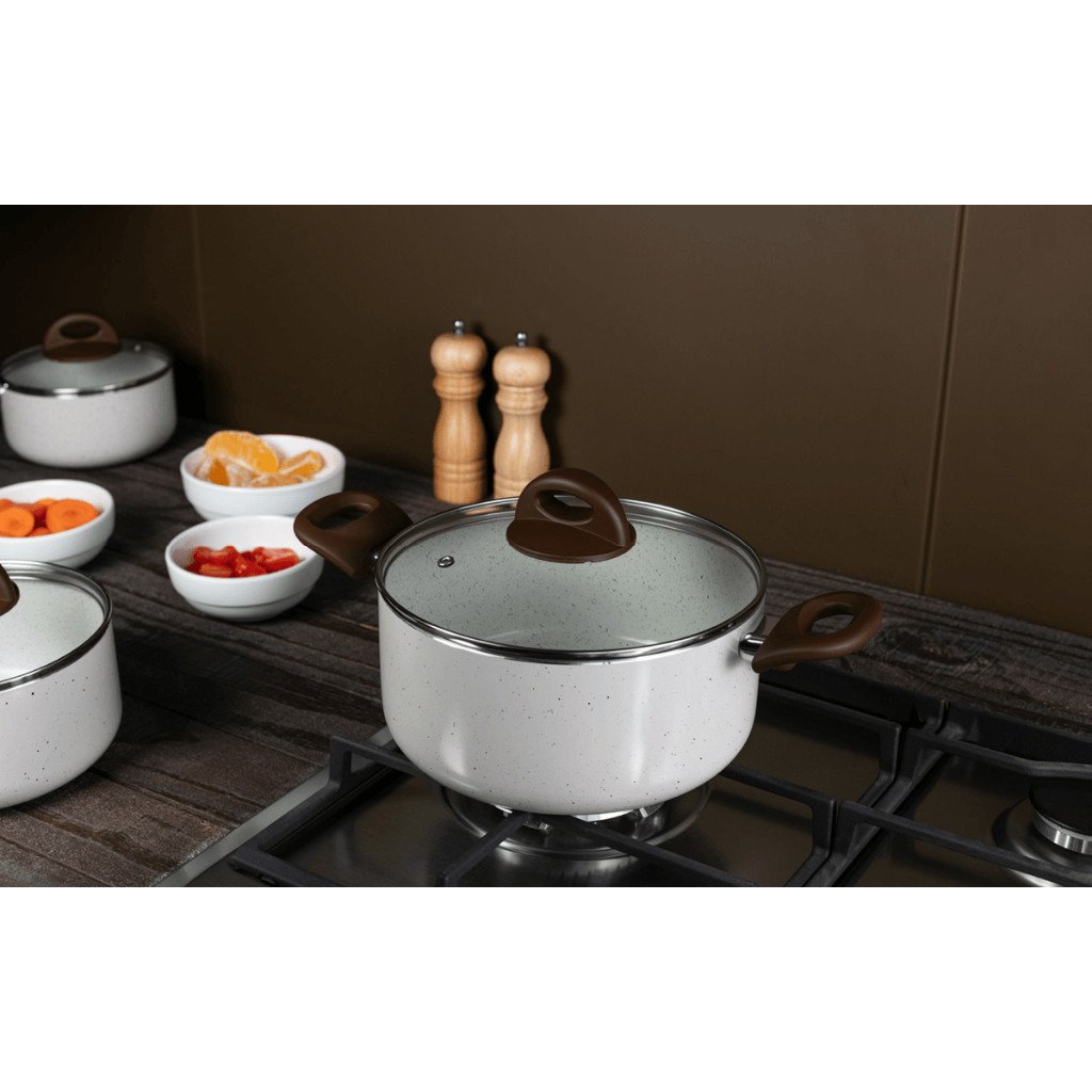 Conjunto Panelas 5 Peças Smart Plus com Indução Vanilla - LPK