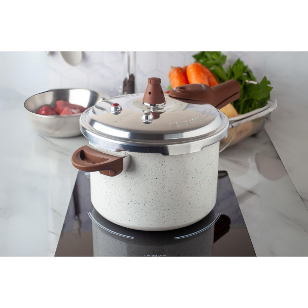 Panela de Pressão Ceramic Life Pressure 4,2 Litros Vanilla - LPK