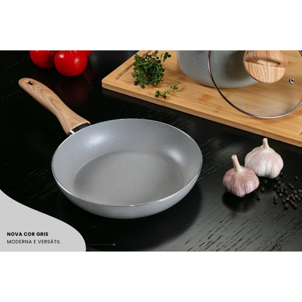 Conjunto Panelas 5 Peças Ceramic Life Easy Gris - LPK Utilidades